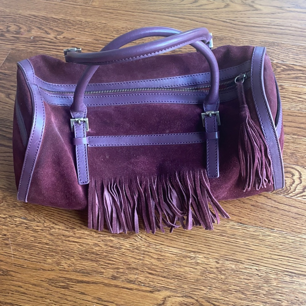 Burberry Suede Fringe Purse